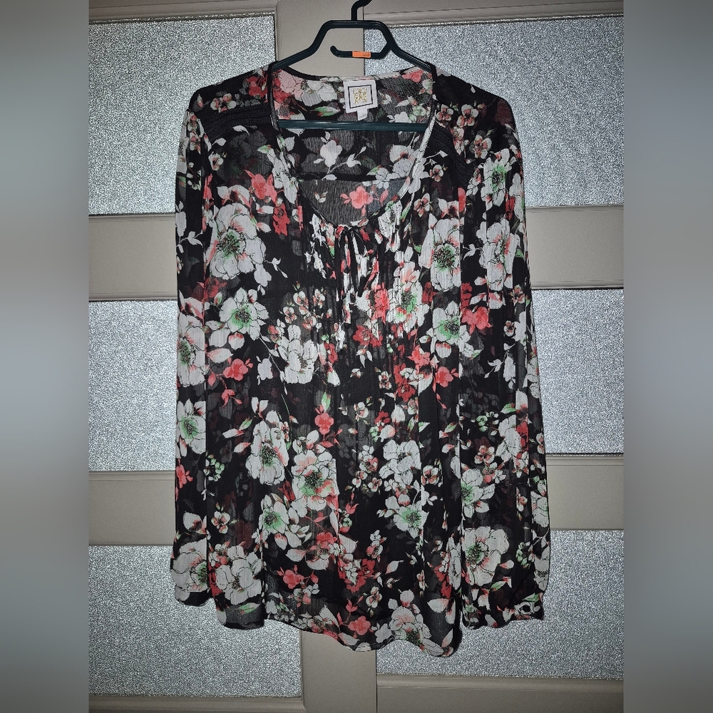 TH Sheer Floral Blouse